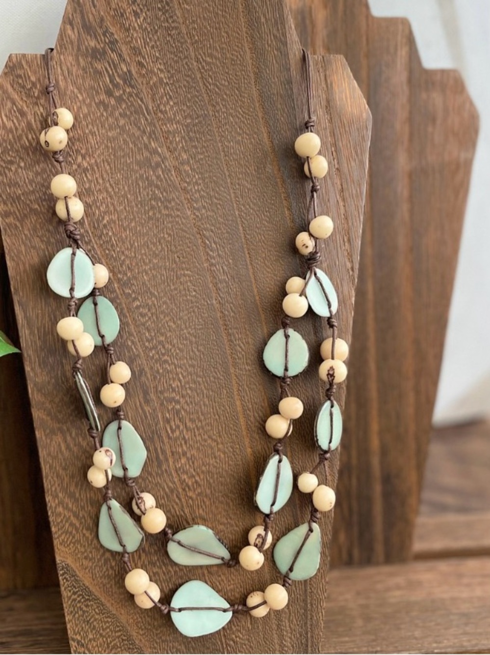 TAGUA & ACAI Necklace Handmade Ecuador Artisan Fair Trade OCEAN TAGUA